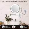FASCINATE Rechargeable Wall Mounted Lighted Makeup Mirror 1X/10X and 3 Color Lights, 2-Sided Dimmable LED Lights, Extended Arm 360° Swivel - 2 of 4