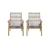 NicBex 1-Pack Acacia Outdoor Patio Chairs Waterproof Outdoor Chairs Patio Chaise Lounge Chair for Balcony - 2 of 4