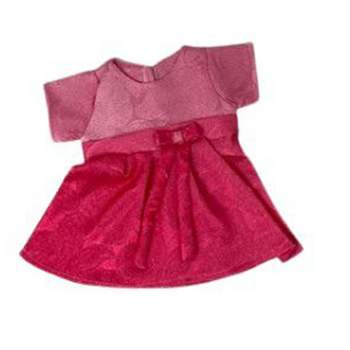 Doll Clothes Superstore Pink Sparkle Dress Fits 15-16 Inch Baby And Cabbage Patch Kid Dolls