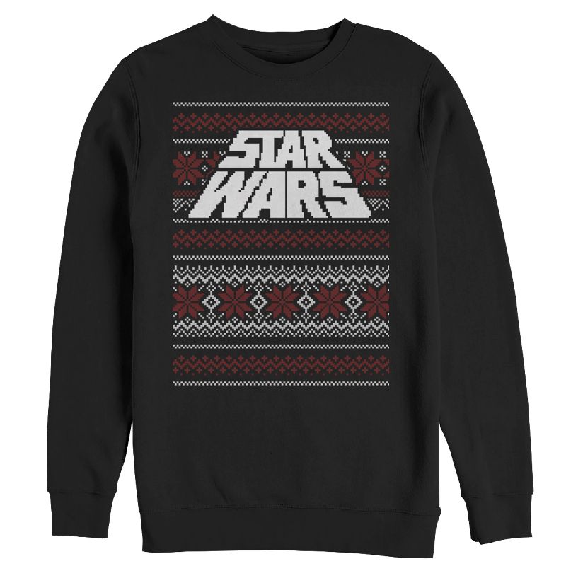Men's Star Wars Ugly Christmas Logo Sweatshirt, 1 of 4