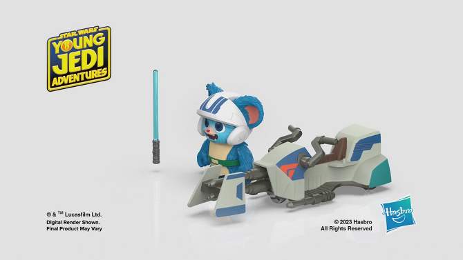 Star Wars Young Jedi Adventures Nubs and Speeder Bike Vehicle Set, 2 of 11, play video