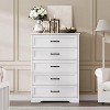 Acekool 5-Drawer Grey Dresser, Modern Farmhouse Tall Chest with Wide Handles, Storage Organizer for Bedroom, Living Room - 2 of 4