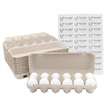 Juvale 20 Pack 6 Count Empty Egg Cartons For Chicken Eggs, Farmers Market,  1/2 Dozen Cartons, White : Target