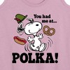 Women's - Peanuts - You Had Me At Polka Graphic Racerback Tank - 2 of 4
