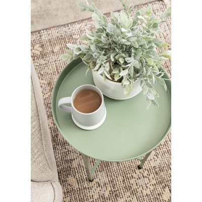 Celia Green Metal Foldable Tray Accent Table