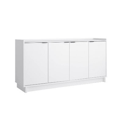 White Modern 60" Wood Sideboard with Storage