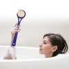 Unique Bargains Back Scrubber for Shower Bath Brush with Bristles and Loofah Shower with Long Handle for Skin Exfoliating Blue White 2pcs - 2 of 4
