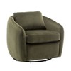 Modern Cozy Barrel Swivel Chair - WOVENBYRD - 2 of 4