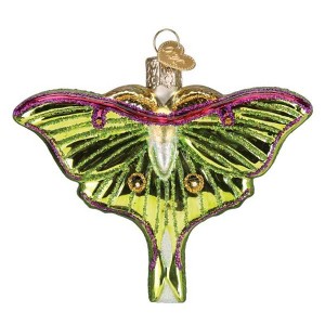 Old World Christmas 3.5 Inch Luna Moth Ornament Beautiful Insect Flutter Tree Ornaments - 1 of 3