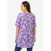 Woman Within Women's Plus Size Perfect Printed Short-Sleeve Boatneck Tunic - 3 of 4
