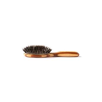 Bass Brushes Shine & Condition Hair Brush with 100% Premium Natural Bristle FIRM Pure Bamboo Handle Large Oval