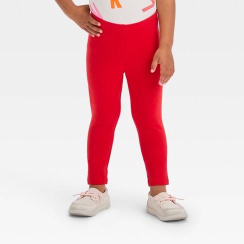 Toddler Girls' Leggings - Cat & Jack™ Red 12m : Target