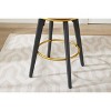 PAGED 360°Swivel Upholstered Bar Stools Set of 2 Modern Island Chairs with Metal Legs for Kitchen Island, Dining Room - 3 of 4