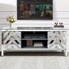 VYNXARIA Mirrored TV Stand for 65+ Inch TV - Luxurious Silver Console with Storage - 2 of 4