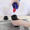 Silicone disinfection bottle, kitchen sink soap, bathroom pressing table top essential oil lotion packaging bottle, gray - 4 of 4