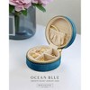 Benevolence LA Plush Velvet Round Travel Jewelry Box - 3 of 4