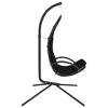 vidaXL Garden Swing Chair with Cushion Black Oxford Fabric and Steel - 4 of 4