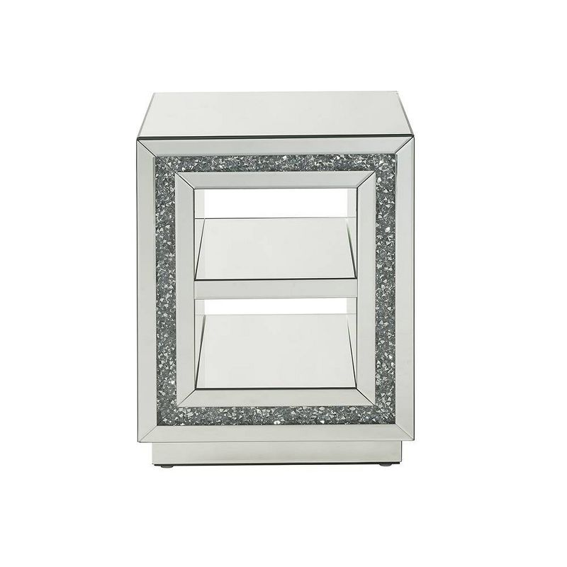 18&#34; Noralie Mirrored Accent Table Faux Diamonds - Acme Furniture, 5 of 9