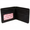 Adult Budweiser Black Bifold Wallet Large Bowtie Logo Deboss with ID Window - 3 of 4