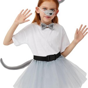 Joyfy Halloween Animal Mouse Ears and Tail, Kids Adult Mouse Costume Accessory Set for Cosplay Dress Up Party - 1 of 4