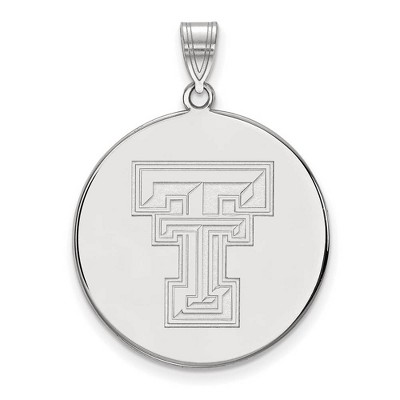 Black Bow Jewelry 10k White Gold Texas Tech Red Raiders NCAA Extra Large Pendant