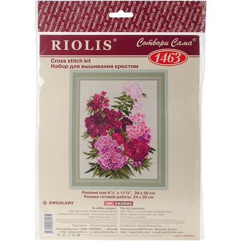 Riolis Counted Cross Stitch Kit 8.5x11.75-purple Allium (14 Count) :  Target