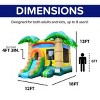 HeroKiddo 12'x18' Tropical Breeze Commercial Grade Bounce House with Single Slide and Basketball Hoop. - 3 of 4