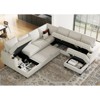 Belffin Chenille 9-Seater U-Shaped Sleeper Sectional - Oversized Modular Couch with All-Module Storage & Pull-Out Bed - 3 of 4