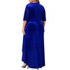 Agnes Orinda Women's Plus Size Velvet Sequin Glitter Half Sleeve Sweetheart Neck Asymmetrical Hem Party Prom Maxi Dresses - 4 of 4