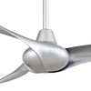 52" Minka Aire Modern 3 Blade Indoor Ceiling Fan with Remote Control Silver for Living Room Kitchen Bedroom Family Dining House - 3 of 4