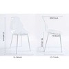 Dining Chairs Set Of 4, Modern Clear Dining Chairs With Metal Legs, Plastic Kitchen Chairs For Dining Room Living Room Kitchen, Easy Assembly - 2 of 2