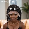 Unique Bargains Women's Medium Wave Curly Long Hair Wig 13x4in 150 Real Human Hair Black 1 Pc - 4 of 4