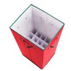 Hastings Home Wrapping Paper Storage - Holds 20 Rolls of 30-Inch Christmas or Birthday Wrap with Lid, Dividers, and Handles - 4 of 4