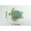 Green Sea Turtle, Museum Quality, Hand Painted, Rubber Reptile, Realistic, Model, Replica, Toy, Kids, Gift,  6 1/2 Inches.  CH1006 BB219 - 3 of 4