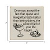 Slickblue Funny Queso & Margarita Wood Sign – Rustic Wall Decor for Kitchen or Bar – 7x7 Inches, Color Options - 3 of 3