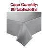 Smarty Had A Party 54" x 108" Silver Rectangular Plastic Tablecloths - 96 pcs - 3 of 4