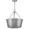 Progress Lighting Galveston 3-Light Pendant, Galvanized Steel, Seeded Glass Shade - 3 of 4