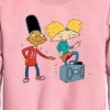 Boys' - Hey Arnold! - Ha Air Guitar Graphic Long Sleeve Fleece Sweatshirt - 2 of 4