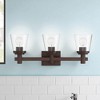 Sunset Lighting Riella 3-Light  Vanity, Clear Seeded Glass,  Provincial Bronze Finish - 3 of 3
