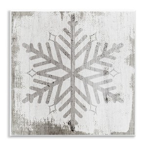 Stupell Industries Winter Nature Snowflake Shape Wall Plaque Art - 1 of 4