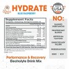 Genius Hydrate Blue Raspberry – Electrolyte Hydration Booster with Coconut Water & Minerals – 50 Servings, Sugar-Free - 2 of 4