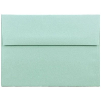 JAM Paper A7 Invitation Envelopes 5.25 x 7.25 Aqua Blue 1523985
