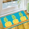 Jellybean Pineapple Fiesta Doormat – Bright, Tropical, Washable Entry Rug for Indoor or Outdoor Use, 20"X30" - 2 of 3