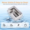 Phiestina Stainless Steel Cat Litter Box with Lid, Extra Large Pan with High Sides, Pedal Filter & Scoop, Gray - 4 of 4
