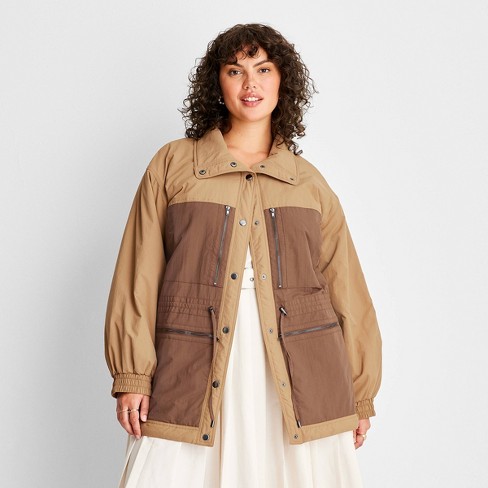 Women's Two Tone Quilt Lined Jacket - Future Collective™ with Reese  Blutstein Brown XXL