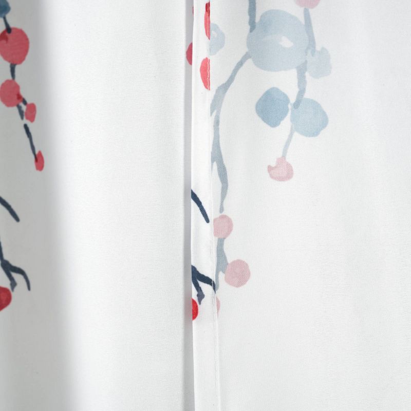 72&#34;x72&#34; Mirabelle Watercolor Floral Shower Curtain Blue/Coral - Lush D&#233;cor, 6 of 7