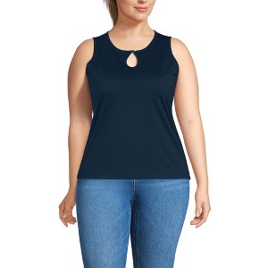 Lands' End Women's Supima Keyhole Tank - 1 of 4