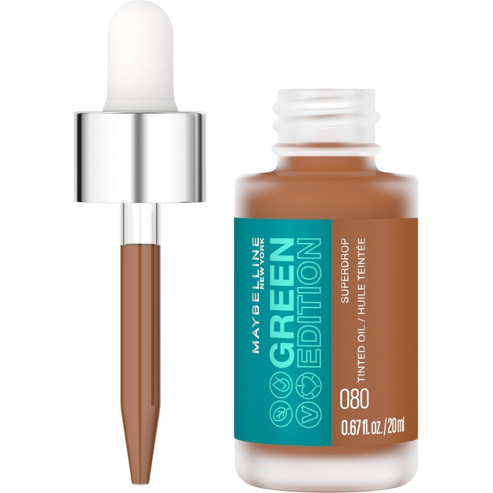 Photos - Other Cosmetics Maybelline Green Edition Superdrop Tinted Oil Makeup, Adjustable Coverage 
