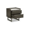 Signature Design by Ashley Arkenton 2-Drawer Nightstand with White Marble Top - Modern Bedroom Side Table, Grayish Brown Wood Finish - 3 of 4