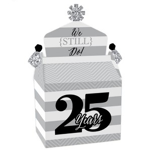 Big Dot of Happiness We Still Do - 25th Wedding Anniversary - Treat Box Party Favors - Anniversary Party Goodie Gable Boxes - Set of 12 - 1 of 4